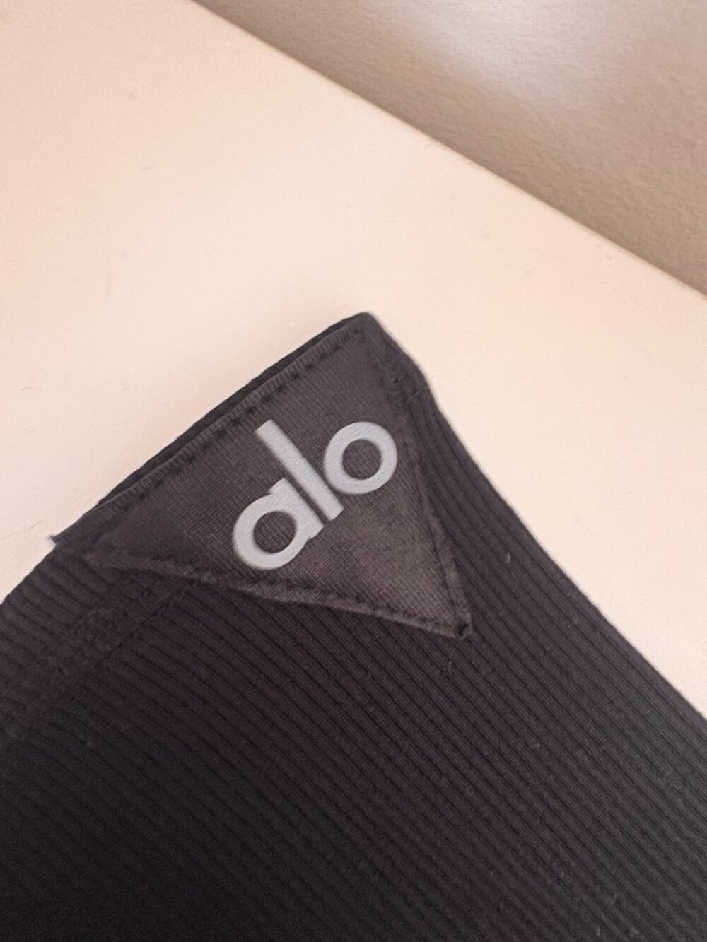 Alo Yoga Black Ribbed Over-the-Knee Leg Warmers